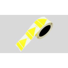 PLT5018050B4SG - Наліпки типу PLT поліестерові з трикутником 50х50х50 мм та прямокутником 50х18 мм жовтого кольору (500 шт/катушка)