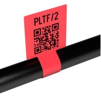 PLTF3028093PP2 - PLTF FLAG LABEL POLYPROPYLENE POŁ. 93x28 mm (30x28 mm) RED (1000 pcs.)