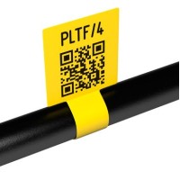 PLTF2528066PP4 - PLTF FLAG LABEL POLYPROPYLENE POŁ. 66x28 mm (25.5x28 mm) YELLOW (2000 pcs.)