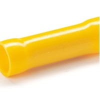 PEM-YBC68 - Ізольовані наконечники повністю типу "з'єднувальні" розміром L=6,8 мм для проводу 4,0 - 6,0 мм2, жовтого кольору (100 шт/пак)