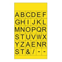 PLB42577 - PLB ACRYLIC KIT: 14x19 mm YELLOW 360 pcs./KIT: A-Z