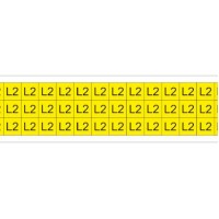 PLC013013A40.L2 - PLC ACRYLIC CARD: 13x13 mm YELLOW/ BLACK: L2 (540 pcs)