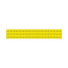 PLC013013A40.L2 - PLC ACRYLIC CARD: 13x13 mm YELLOW/ BLACK: L2 (540 pcs)