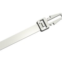 PKB-150SM-9 - Хомут пластиковий зі спец кріпленням розміром 150 х 3,6 мм білого кольору (100 шт/пак)