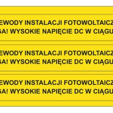 PLB43016PV - Набір наліпок з вінілу типу PLB розміром 120х26,3 мм на листах жовтого кольору з написом "Монтажні кабелі" (30 шт)