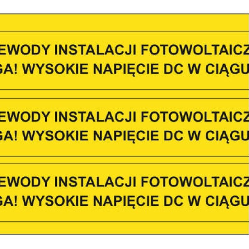 PLB43016PV - Набір наліпок з вінілу типу PLB розміром 120х26,3 мм на листах жовтого кольору з написом "Монтажні кабелі" (30 шт)