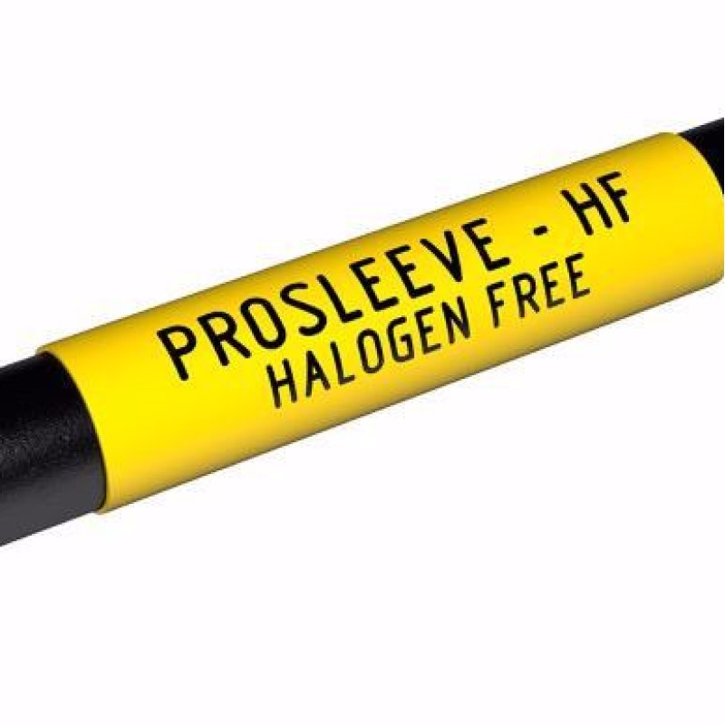 HFS032500LR4 - Безгалогенова термоусаджувальна трубка для внутрішнього використання 3,2 /1,6 мм жовтого кольору, L=50 мм (1000 шт/бухта)