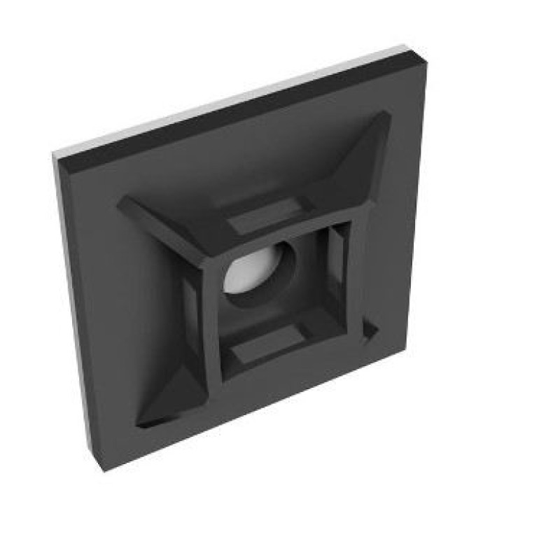 PKB-1/4-0 - Self-adhesive holder 20 x 20 mm BLACK (100 pcs.)