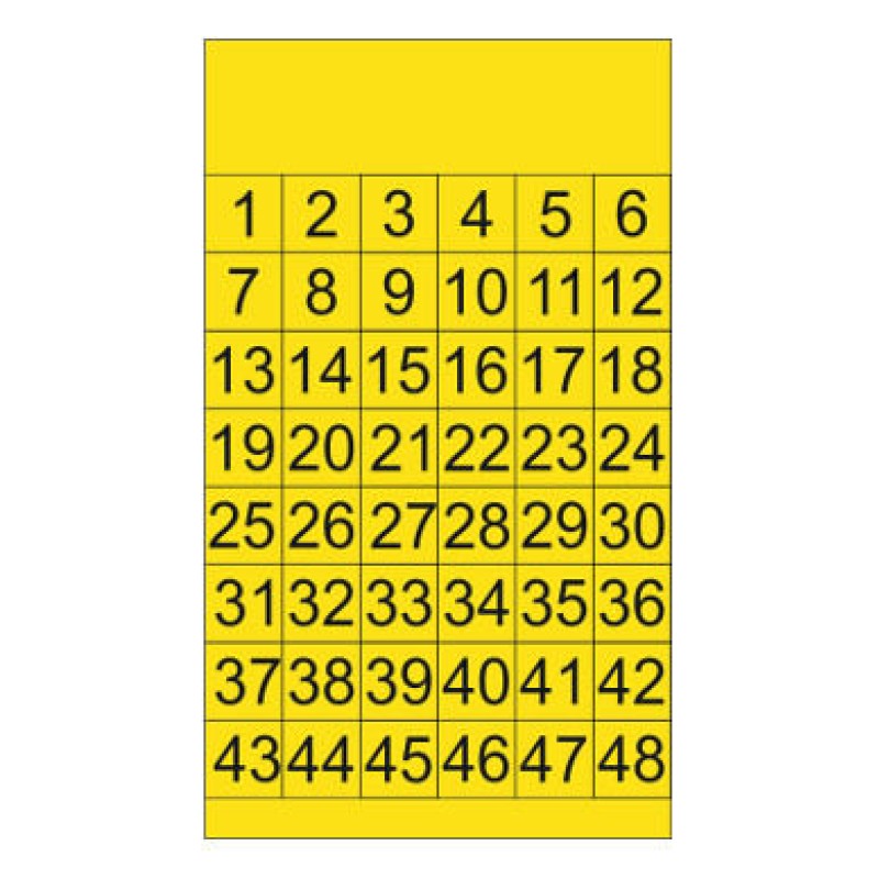 PLB42617 - PLB ACRYLIC KIT: 14x14 mm YELLOW 480 pcs./KIT: 1-48