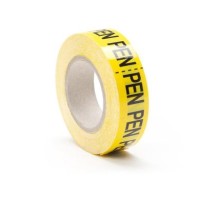 PLP019000V40.PEN - PLP LABEL VINYL LAM. 19 mm x 20 mb YELLOW/ BLACK: PEN (6 rolls)