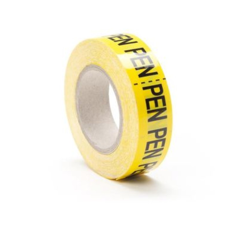 PLP019000V40.PEN - Наліпки з вінілу типу PLB розміром 19мм у котушках по 20 м жовтого кольору з символом "PEN" (6 рулонів)