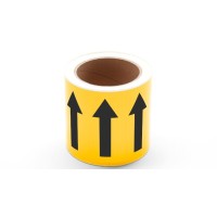 PLPM100000B4SG.FGAS - PLPM DIRECTIONAL POLYSTER LABEL 100 mm CONTINUOUS YELLOW: LIQUEFIED GAS (25 m)