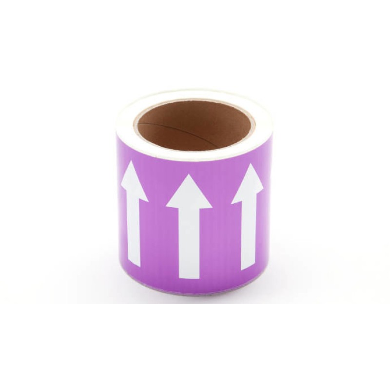 PLPM100000B7SG.USDF - PLPM POLYESTER DIRECTIONAL LABEL 100 mm CONTINUOUS PURPLE: USER DEFINED PIPES (25 m)