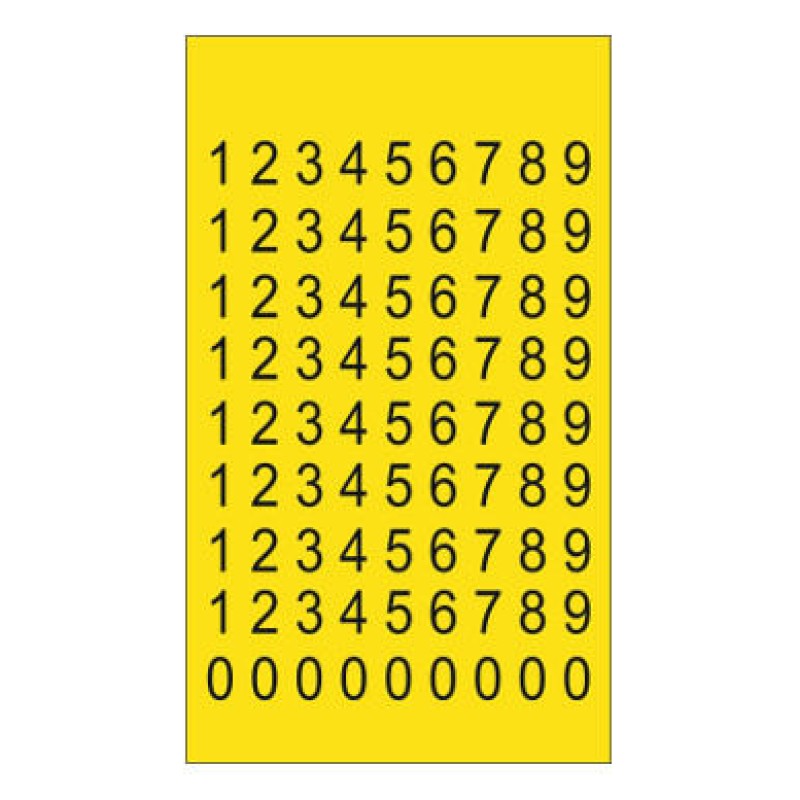 PLB42517 - PLB ACRYLIC KIT: 6x9 mm YELLOW 1440 pcs./KIT: 0-9