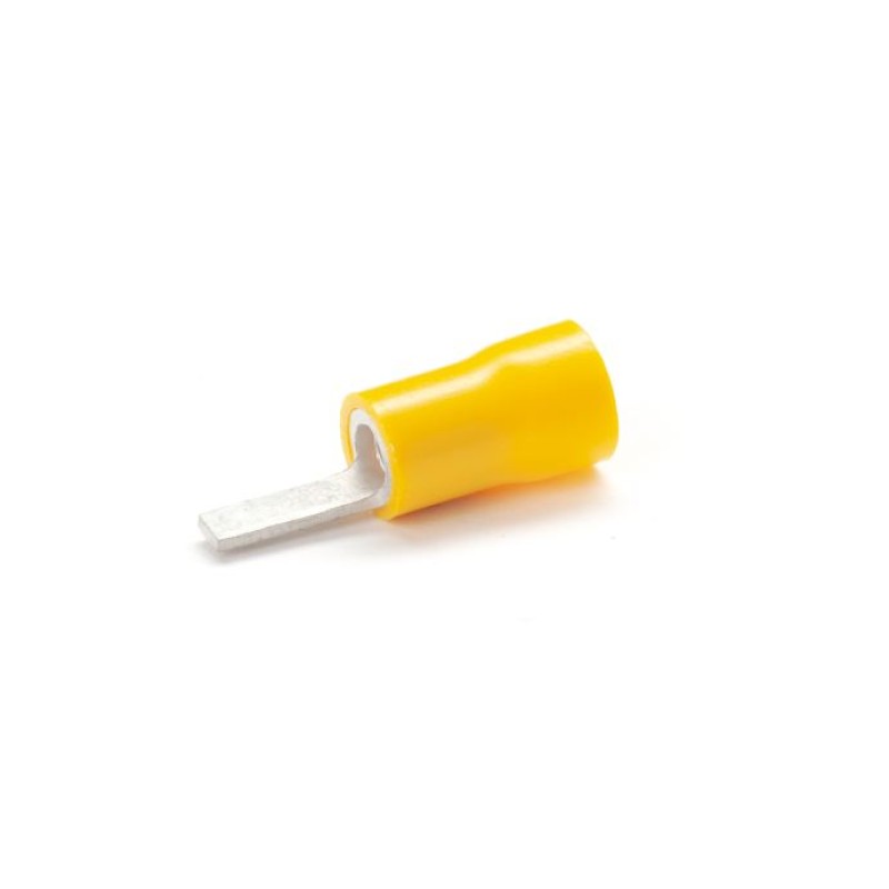 PEM-YB10 - FLEXIBLE INSULATED SICKLE END 4.0 - 6.0 mm2 / 10 x 2.8 mm YELLOW (100 pcs.)