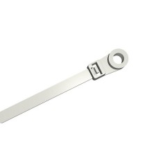 PKB-150M4-9 - CLAMPING CLAMPS 150 x 3.6 mm with M4 bolt WHITE (100 pcs.)