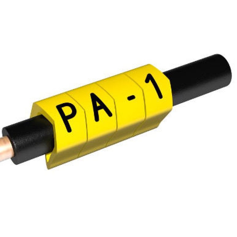 PA-10003LV40.Q - Маркувальна бірка типу РА-1 (1,5 - 4,0 мм2), жовтого кольору, напис "Q" (100 шт/пак)