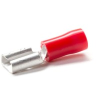 PEM-RF66/08/VR - INSULATED SOCKET 0.5 - 1.5 mm2 / 6.3 x 0.8 mm RED (100 pcs.)