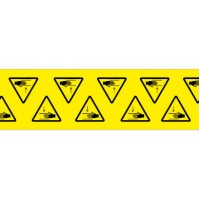 PLC025025A40.PH - PLC ACRYLIC CARD: RISK OF HIT 25x25x25 mm YELLOW (140 pcs)