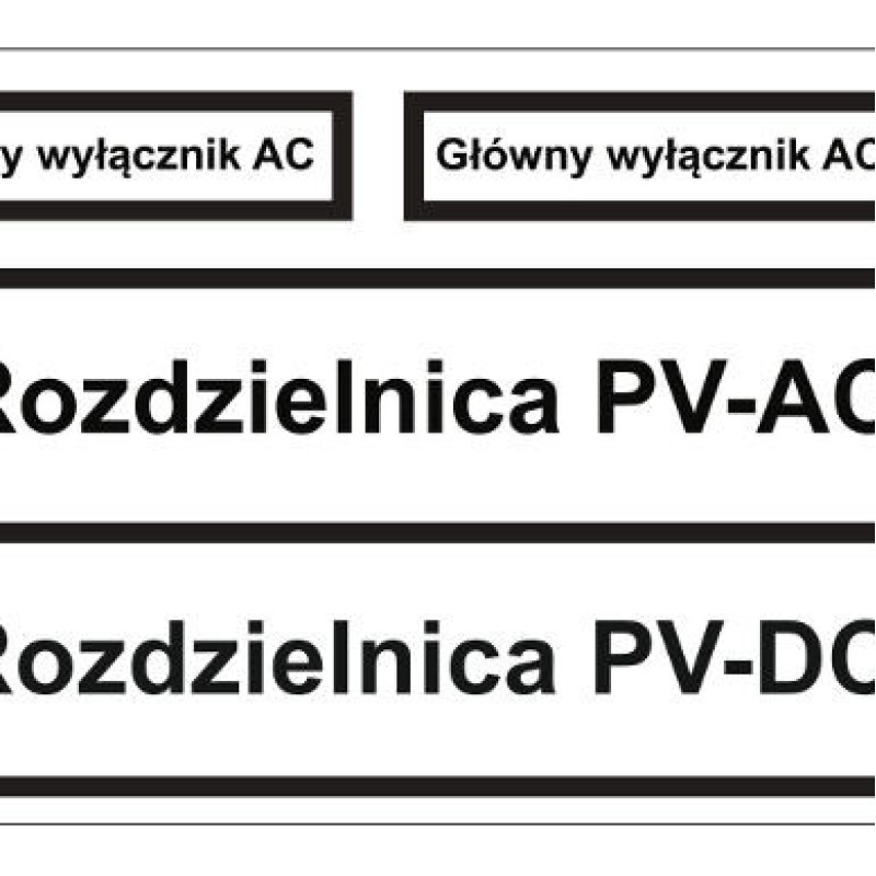 PLB43018PV - Набір наліпок з вінілу типу PLB розміром 120х26,3 мм на листах білого кольору з написом "Головний вимикач..." (40 шт)