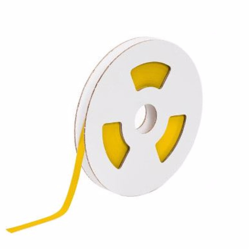 PLTC012000D4VP - PLTC VINYL LABEL WITH PERMANENT ADHESIVE 12 mm CONTINUOUS YELLOW (100 m)