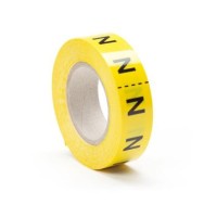 PLP019000V40.N - PLP LABEL VINYL LAM. 19 mm x 20 mb YELLOW/ BLACK: N (6 rolls)