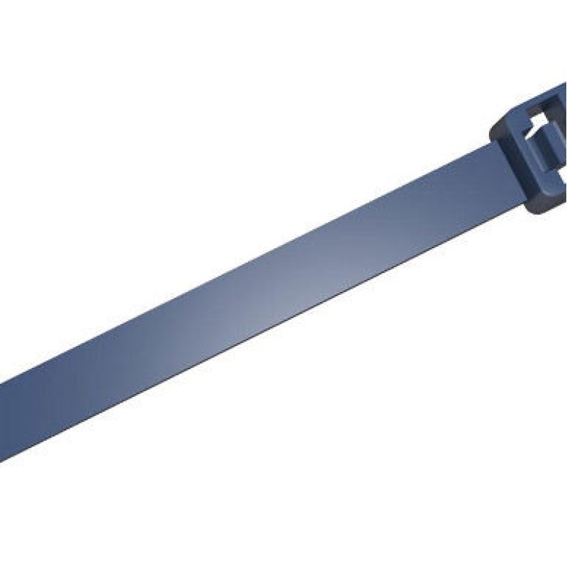 PKBM-280 - Хомут пластиковий з металевим покриттям розміром 290 х 4,5 мм синього кольору (100 шт/пак)