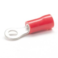 PEM-RR43 - Ізольовані наконечники типу "кільцевий" d=4,0 мм для проводу 0,5 - 1,5 мм2 червоного кольору (100 шт/пак)