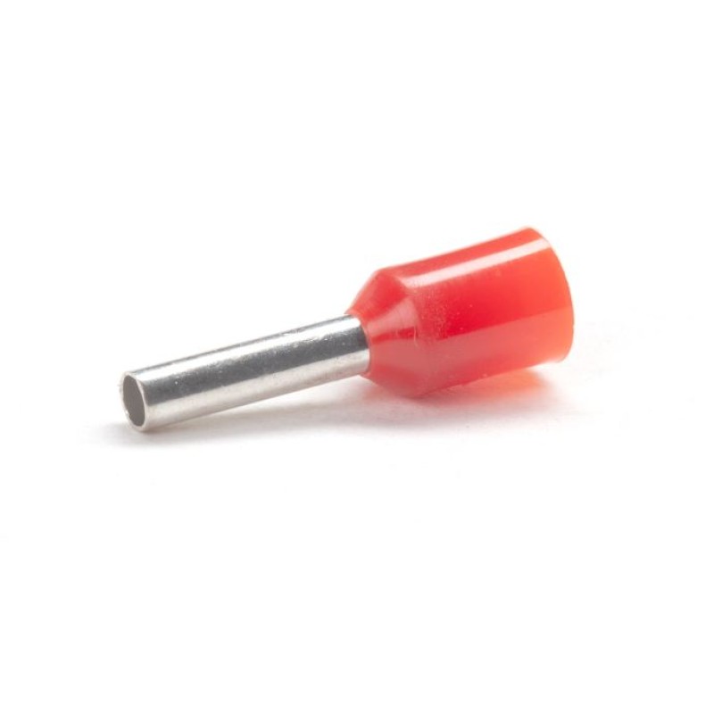 PEM-CEF1508G - INSULATED TUBE END 1.5mm2 x 8mm RED (100 pcs.)