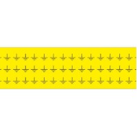 PLC013013A40.GND - Набір наліпок акрилових типу PLC розміром 13х13 мм на листах жовтого кольору з символом "GRD" (540 шт)