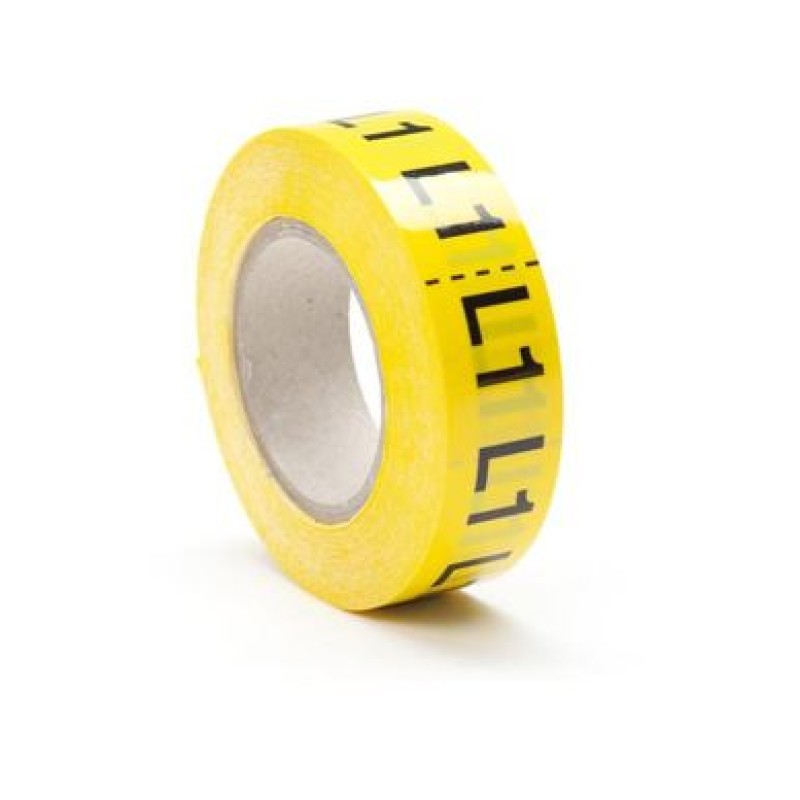 PLP019000V40.L1 - Наліпки з вінілу типу PLB розміром 19мм у котушках по 20 м жовтого кольору з символом "L1" (6 рулонів)