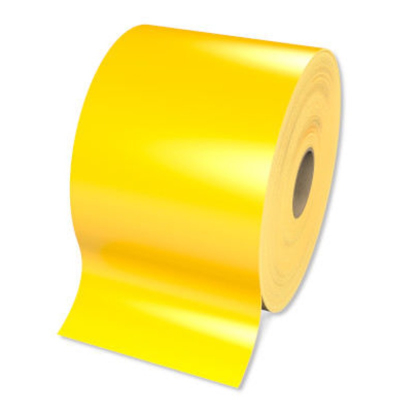 PLTC100000D4VP - PLTC VINYL LABEL WITH PERMANENT ADHESIVE 100 mm CONTINUOUS YELLOW (30 m)