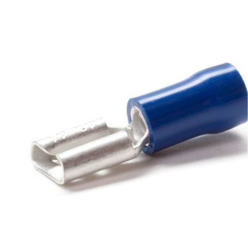 PEM-BF66/08/VR - INSULATED SOCKET 1.5 - 2.5 mm2 / 6.3 x 0.8 mm BLUE (100 pcs.)