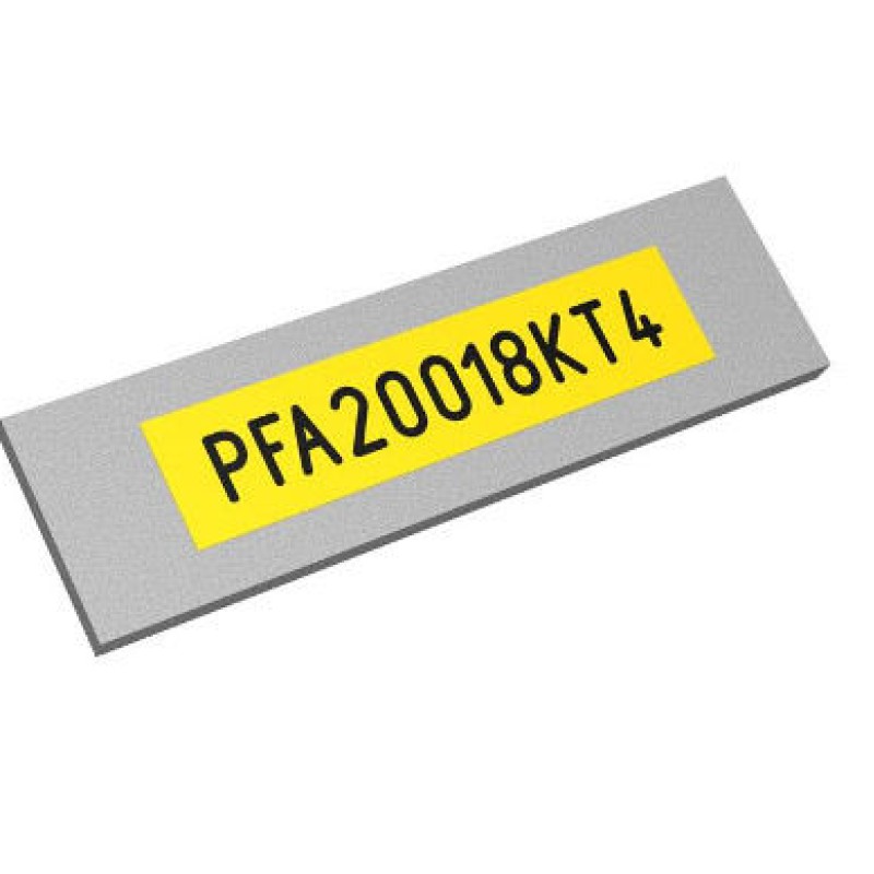PFA20018KT4 - Аркуш формату А4 типу PF з самоклеючими наліпками жовтого кольору розміром 17,5х9,5 мм (352 шт/аркуш)