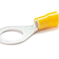 PEM-YR120 - Ізольовані наконечники типу "кільцевий" d=12 мм для проводу 4,0 - 6,0 мм2 жовтого кольору (100 шт/пак)
