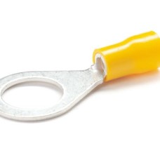 PEM-YR120 - Ізольовані наконечники типу "кільцевий" d=12 мм для проводу 4,0 - 6,0 мм2 жовтого кольору (100 шт/пак)