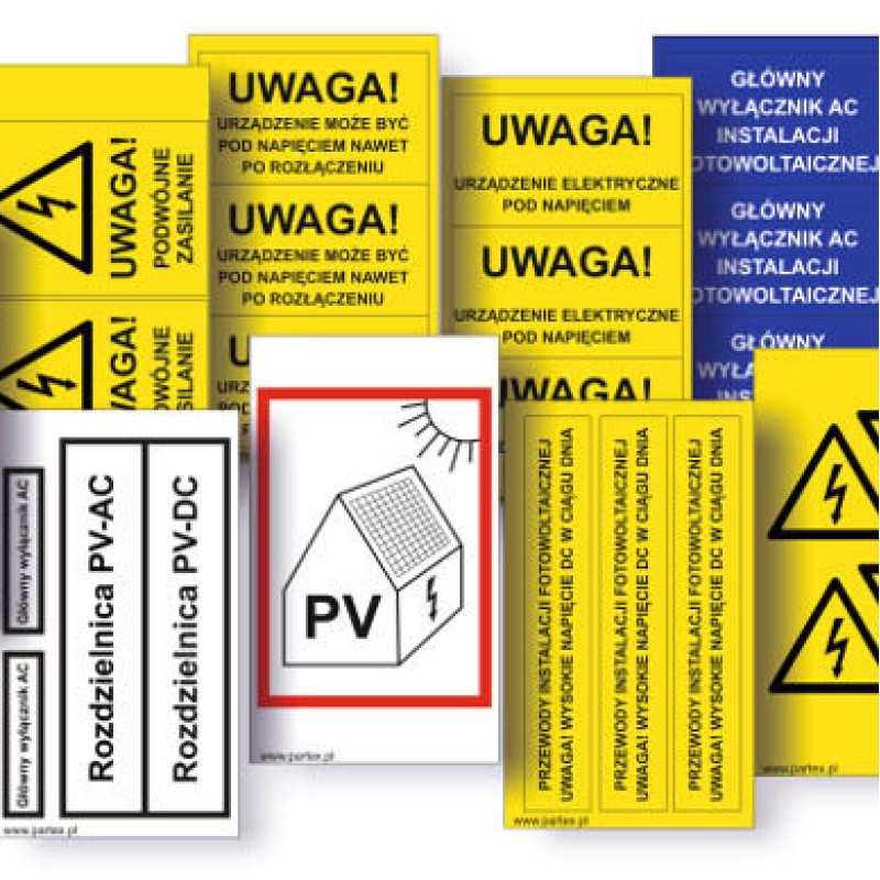 PLB-PV-SET1 - Набір наліпок фотоелектричних типу PLB (27 шт)