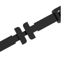 PKB-320CT - Хомут пластиковий в перфорований кабельний короб розміром 320 х 7,6 мм чорного кольору (100 шт/пак)