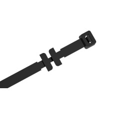 PKB-320CT - Хомут пластиковий в перфорований кабельний короб розміром 320 х 7,6 мм чорного кольору (100 шт/пак)