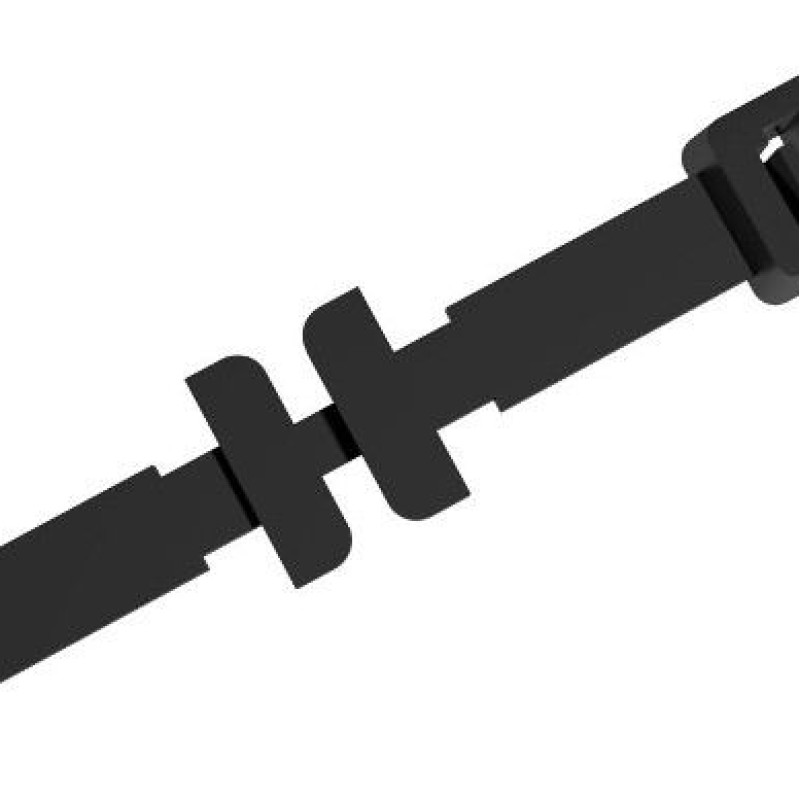 PKB-320CT - Хомут пластиковий в перфорований кабельний короб розміром 320 х 7,6 мм чорного кольору (100 шт/пак)