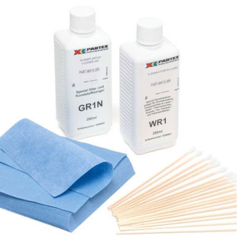 MK10-CK - CLEANING KIT MK10 (STICKS 100 pcs, wipes 50 pcs, roller cleaning fluid 250 ml, glass and plastic cleaning fluid 250 ml).