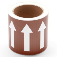 PLPM100000B1SG.FLLQ - PLPM DIRECTIONAL POLYESTER LABEL 100 mm CURRENT BRONZE: LIQUID (25 m)