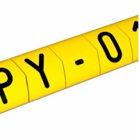 PY-01003BV40.W - Маркувальна бірка типу РY-01 (0,2 - 0,7 мм2), жовтого кольору, напис "W" (1000 шт/пак)