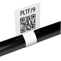 PLTF2528066PP9 - PLTF FLAG LABEL POLYPROPYLENE POŁ. 66x28 mm (25.5x28 mm) WHITE (2000 pcs.)