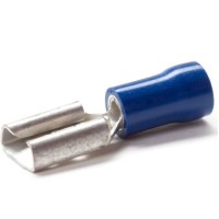 PEM-BF80/08/VR - Ізольовані наконечники типу "чоловічі роз'єми" розміром 8,0 х 0,8 мм для проводу 1,5 - 2,5 мм2 синього кольору (100 шт/пак)