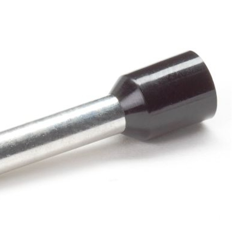 PEM-CEF618G - INSULATED TUBE END 6mm2 x 18mm BLACK (100 pcs.)