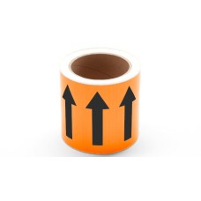 PLPM100000B3SG.TXCR - Наліпки поліестерові безперервні типу PLPM розміром 100мм в катушках по 25 м помаранчевого кольору (ТОКСИЧНИЙ АБО ЇДКИЙ)