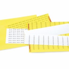 PF-20018KT49 - Перфорований аркуш формату А4 типу PF з жовто-білими бірками розміром 20х18 мм (352 шт/аркуш)