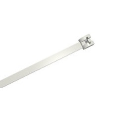 PKB-10025MB-9 - Хомут пластиковий з металевим замком розміром 100 х 2,5 мм білого кольору (100 шт/пак)