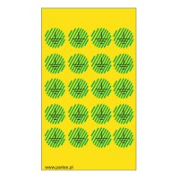 PLB42417 - PLB NOTEBOOK VINYL: DIAM. 16 mm YELLOW-GREEN. 200 pcs/journal: GROUNDING